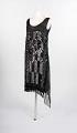 Image of Evening dress with black chiffon and sequins, 1927